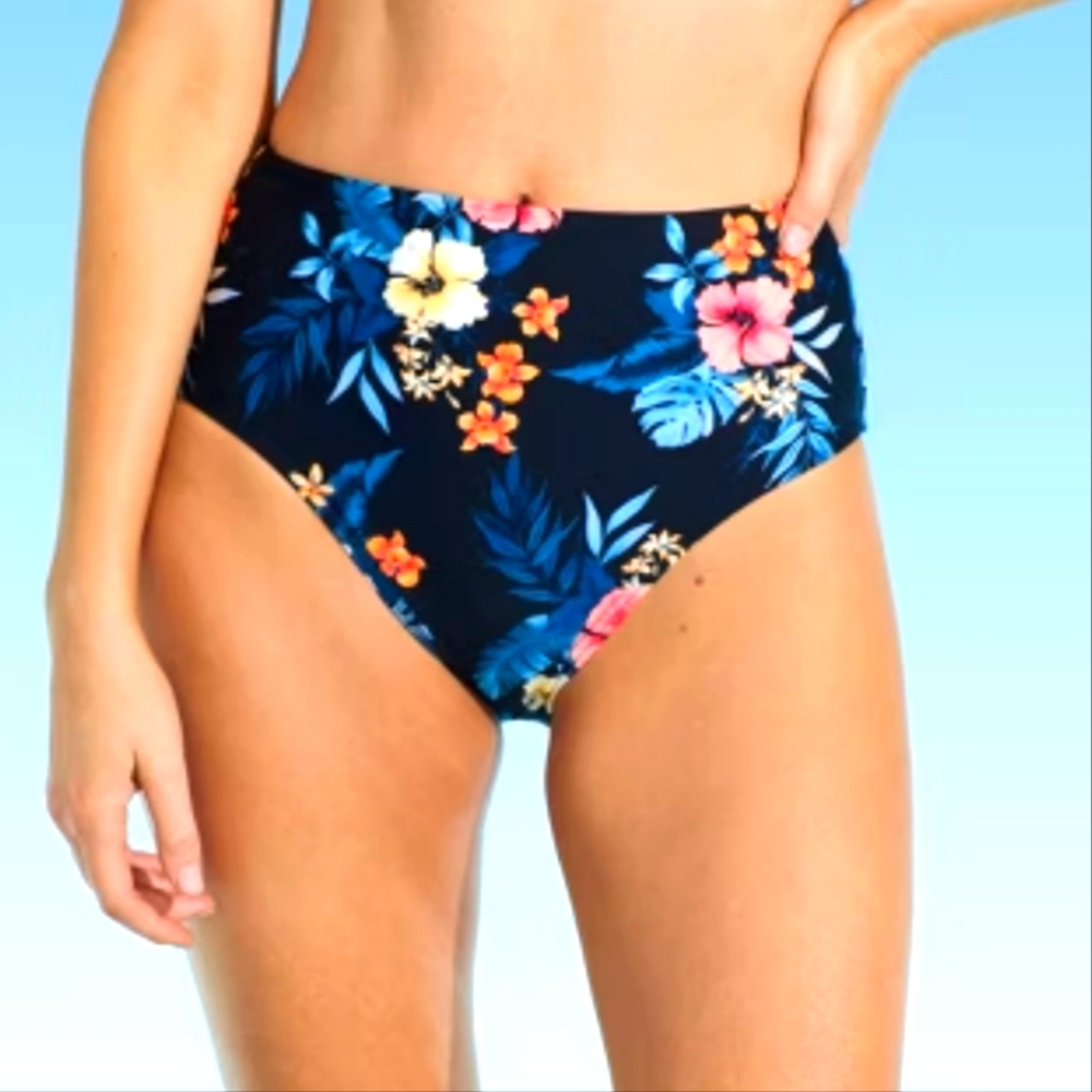 Lands' End Floral Swim Bottom L Large